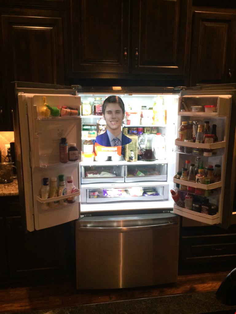 ebrzon's tweet image. found a good spot for you between the trix yogurt and the boxed wine, thanks again @Downing_JG !!!