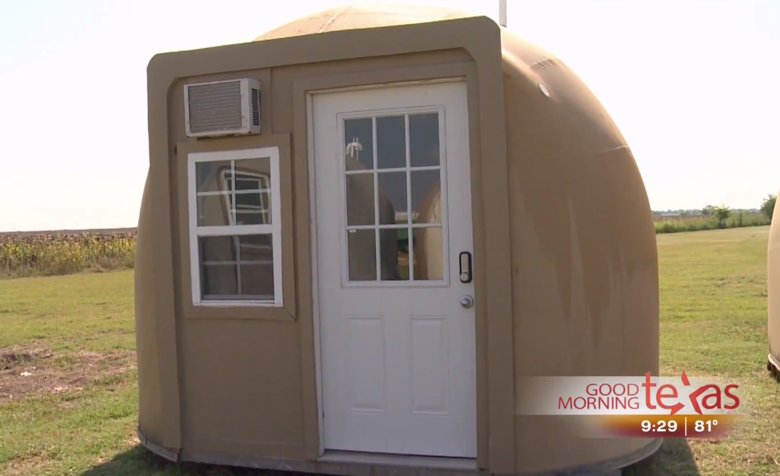 Micro Monolithic Domes Featured on Good Morning Texas wp.me/p4kl9A-aSN #tinyhouse