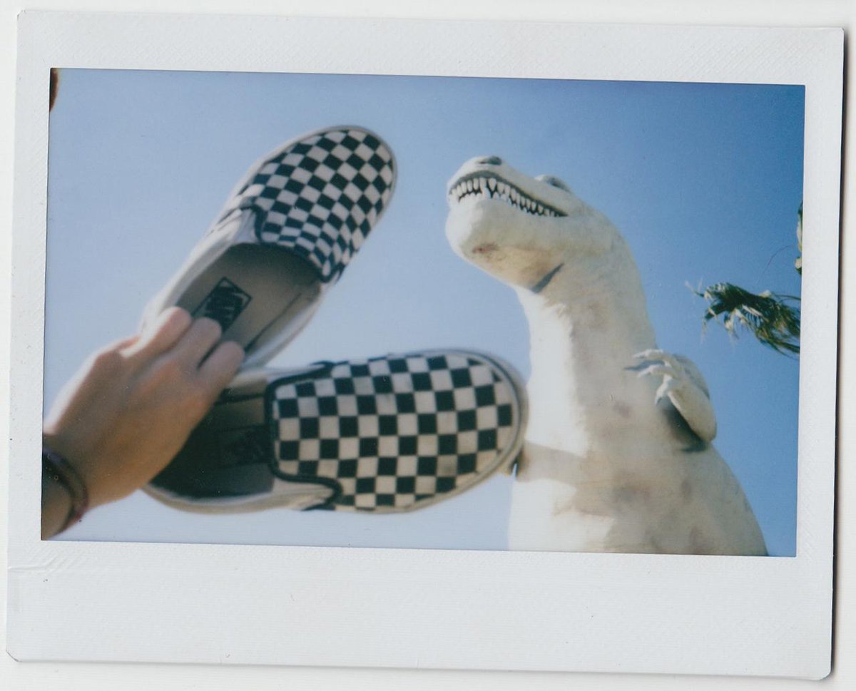 Vans's tweet photo. Q: What’s better than a desert road trip in our trusty checkerboards? 
A: http://t.co/No66jP3CDL http://t.co/mG5gVeNzdX