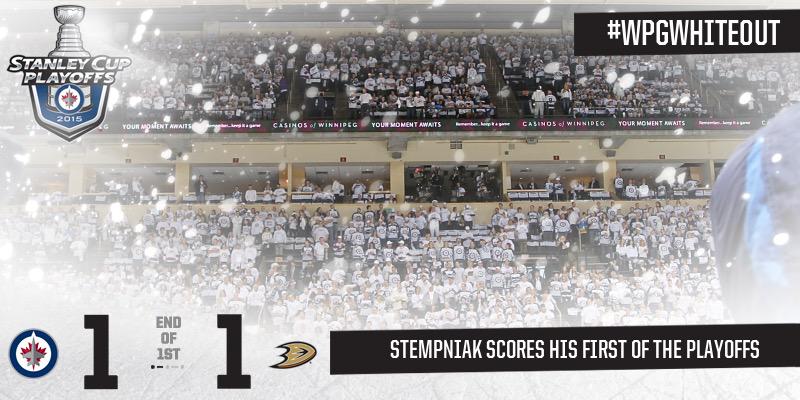 VirginRadioWPG's tweet photo. Going into 1st #NHLJets intermission at 1-1...RT to send good vibes to our guys!! #GoJetsGo #WPGWhiteout http://t.co/IyQBtP92kC