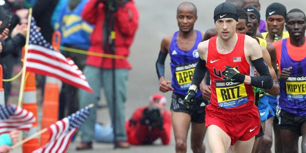 BostonGlobe's tweet photo. Dathan Ritzenhein was the top American man at the #BostonMarathon, placing 7th: http://t.co/4DJkmWPuOX http://t.co/Rohk9xwOAB