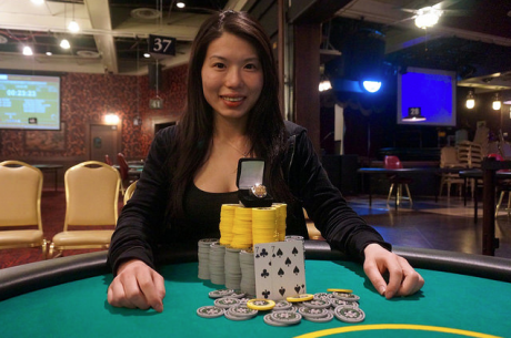 ChadAHolloway's tweet photo. It took 156 tries, but @WSOP Circuit has its 1st female Main Event champ. Michelle Chin win @HBRPoker for $88,126! http://t.co/s0L0OE8hxX