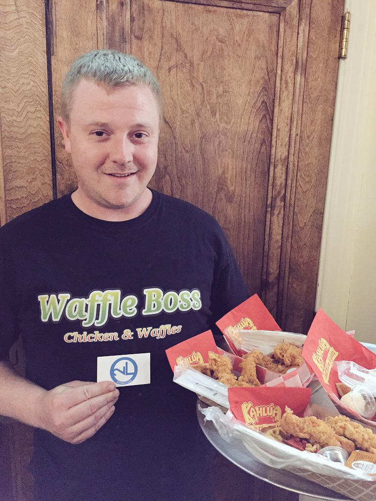 Came across our buddy Ryan of <a href="/WaffleBoss/">The Waffle Boss</a> tonight! Follow them! Mobile greatness! #kahluacultfilms
