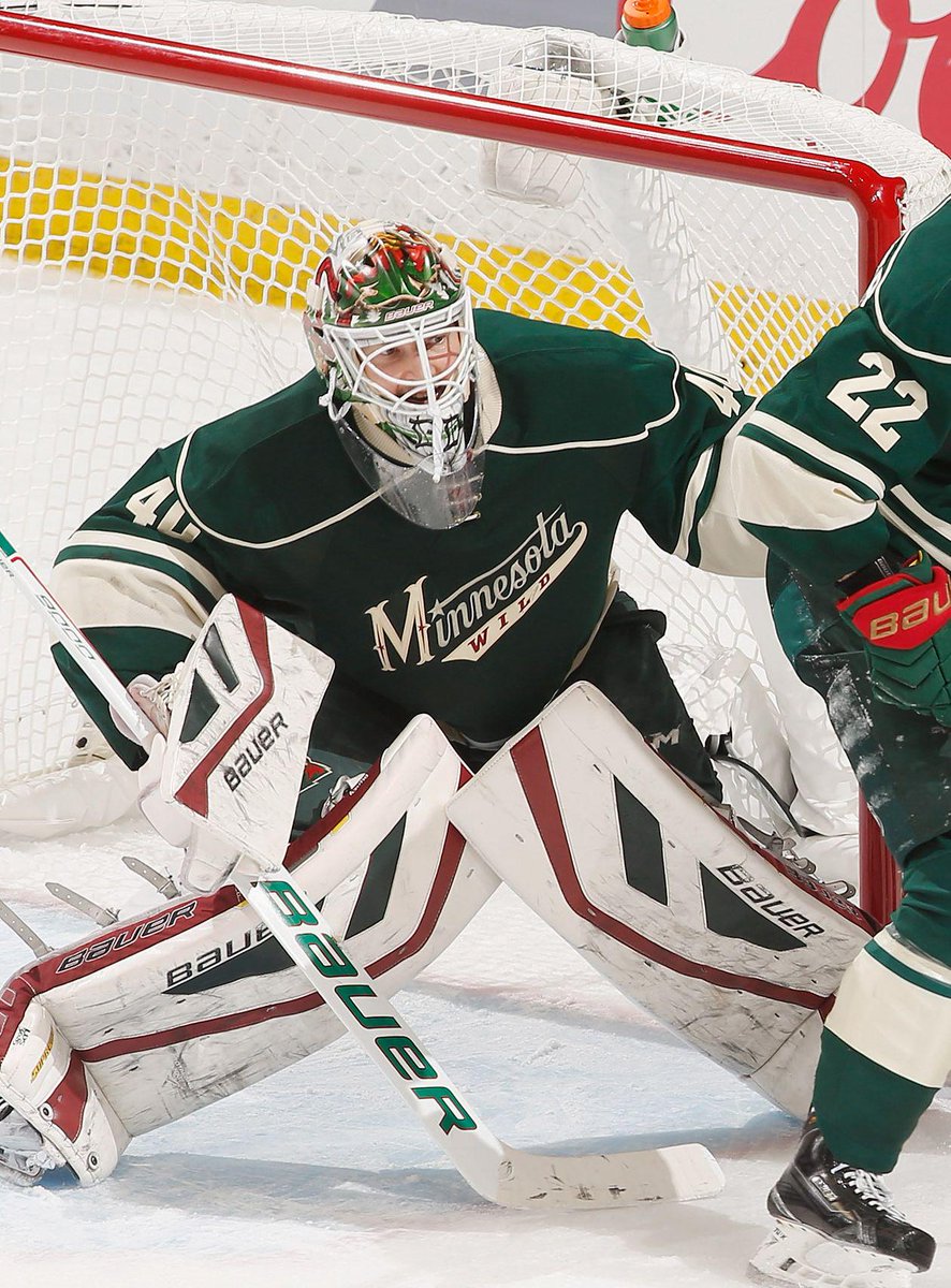 BauerHockey's tweet photo. 1st shutout of the postseason belongs to Devan Dubnyk! Wild win 3-0 and take a 2-1 series lead! #OwnTheMoment #NXG http://t.co/6ZAqDIeQVP