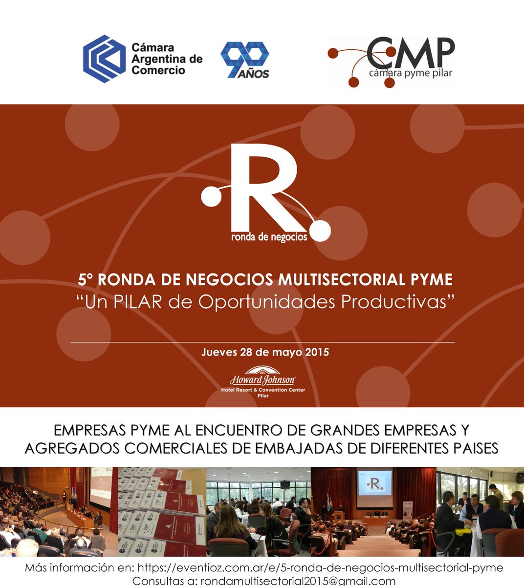 CEdeSanMartin's tweet photo. Oportunidad para PyMEs: 5° Ronda de Negocios Multisectorial https://t.co/PkPvCKKK1t
rondamultisectorial2015@gmail.com http://t.co/zBY26XvpmF