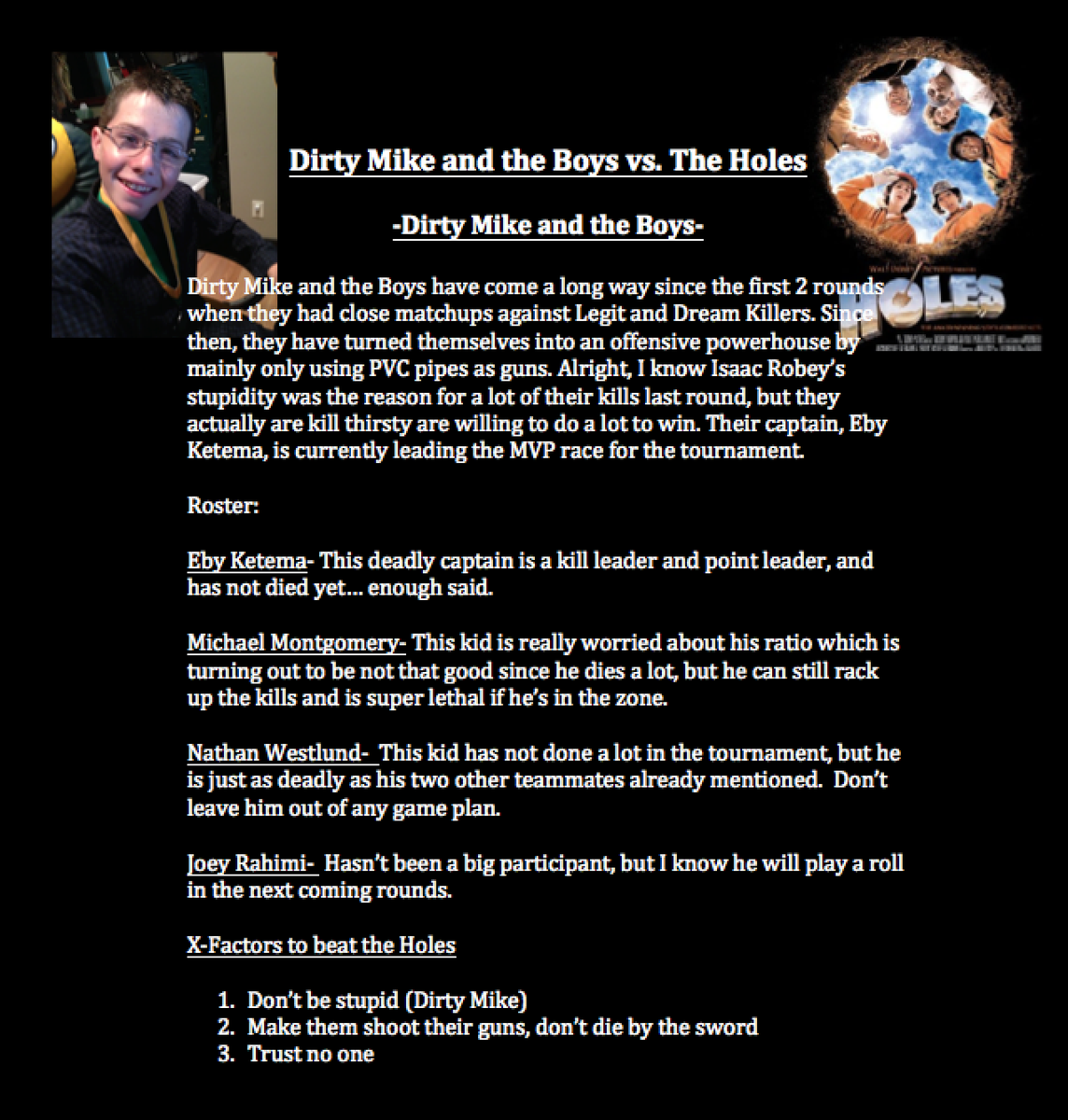 April_Madnesss's tweet photo. Preview: Dirty Mike and the Boys vs. The Holes http://t.co/ihZeM3yrg5