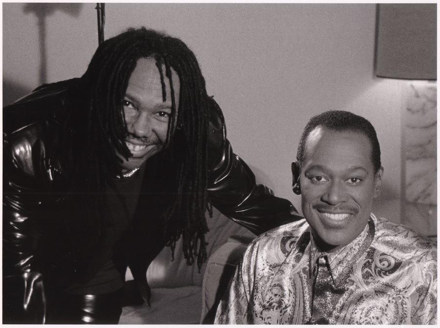 nilerodgers's tweet photo. My last night ever with #LutherVandross RIP - Backstage in his dressing room - Today is his #HappyBornDay http://t.co/NpCgftkcn2