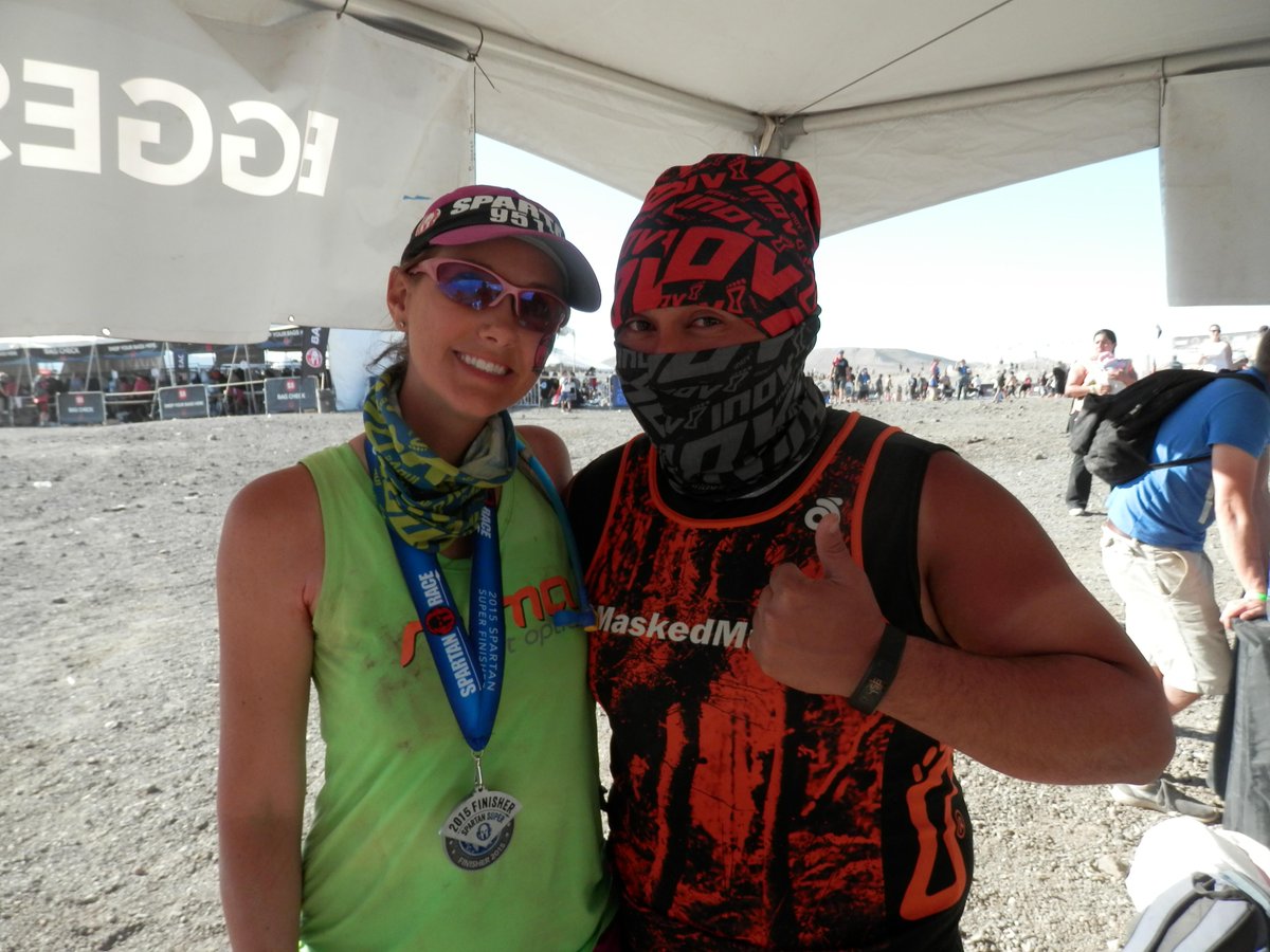 DiAneSkinnyYou's tweet photo. Well, well Look who found the @MaskedMudder at @SpartanRace in #LasVegas ....ME!!!!! &amp; I LOVE my @inov_8 http://t.co/uyvGasJAmF