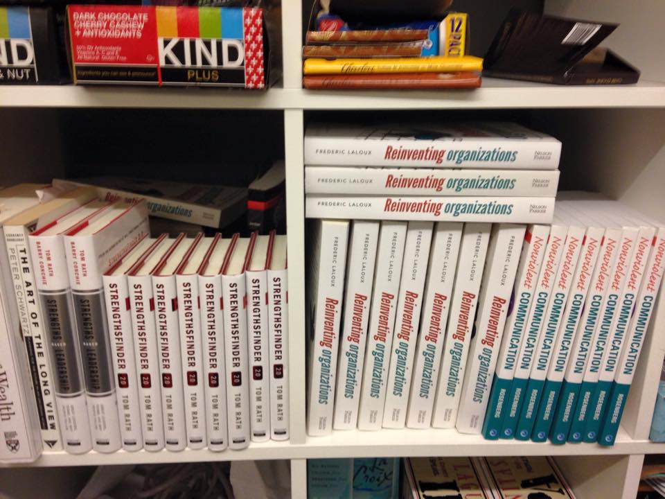 keen_io's tweet photo. Keen’s must-reads. Drop by our office and pick up one of these life-enhancers :).

cc @StrengthsFinder @fred_laloux http://t.co/z5StiWmlHp