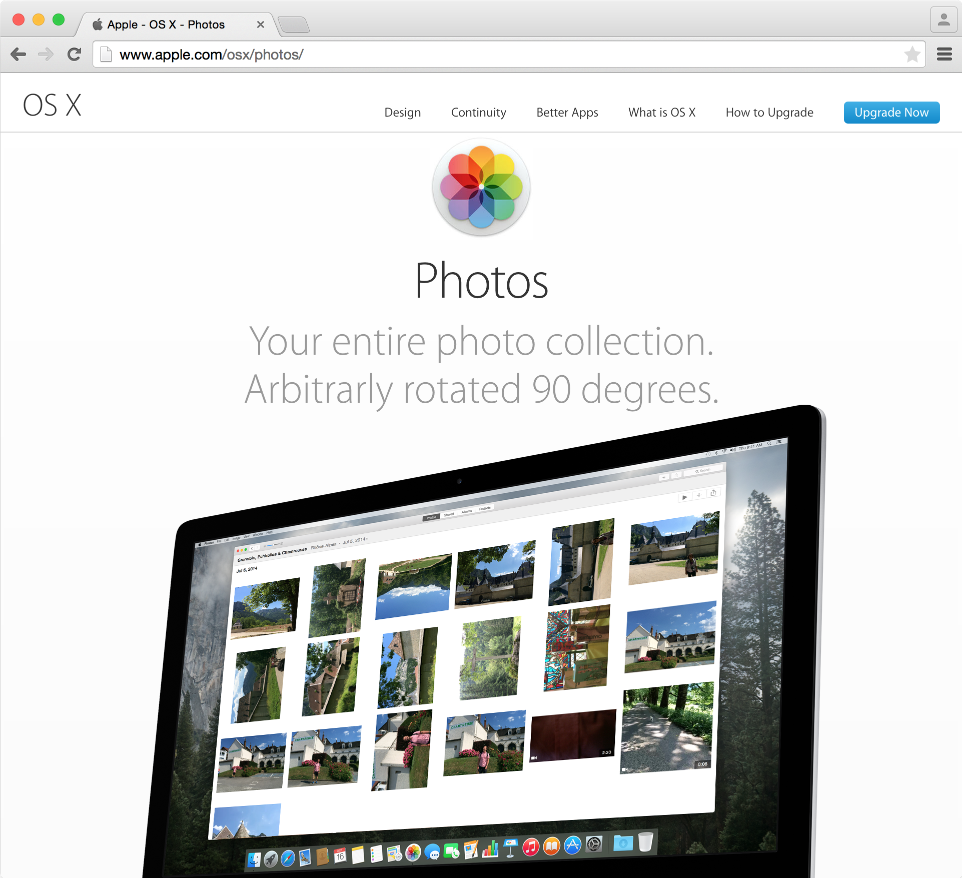 internetically's tweet photo. After installing OSX #Yosemite, almost all my photos were rotated 90 or 180 degrees. #YosemiteProblems http://t.co/beg5JTNYCg
