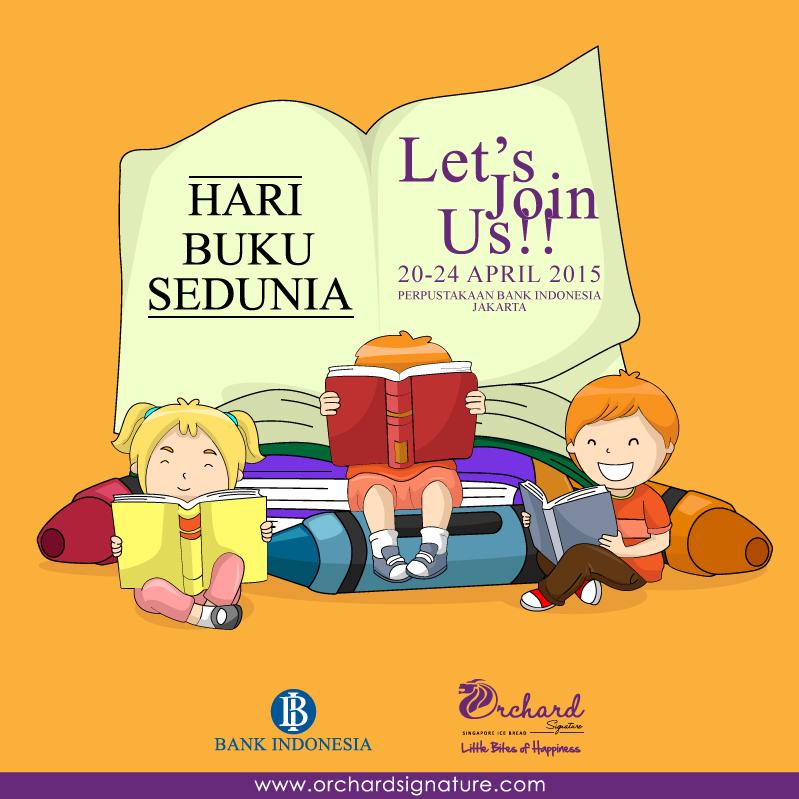 OrchardIceBread's tweet photo. Good Morning Orchard Mania! lets celebrate the World Book Day at Perpustakaan Bank Indonesia, Jakarta with us ^^ http://t.co/R5kqTHGZ4u
