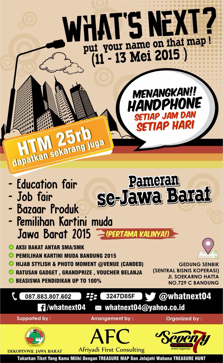 rakafm_bandung's tweet photo. Event komplit nih.Ada edu fair, jobfair, bazaar, dll. Banyak hadiah menarik menanti lhooo! event by @whatnext04 . http://t.co/MwlPPkBss2