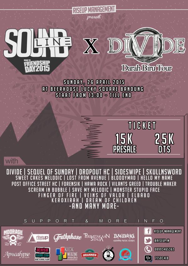 kick_webzine's tweet photo. SOUNDLINE #RoadtoFSD X @DIVIDE #Darahbirutour @ApocalypseMagz @SiliteHaircut
@kick_webzine
@brannenclth
@BerisikRadio http://t.co/185BS0MmHg