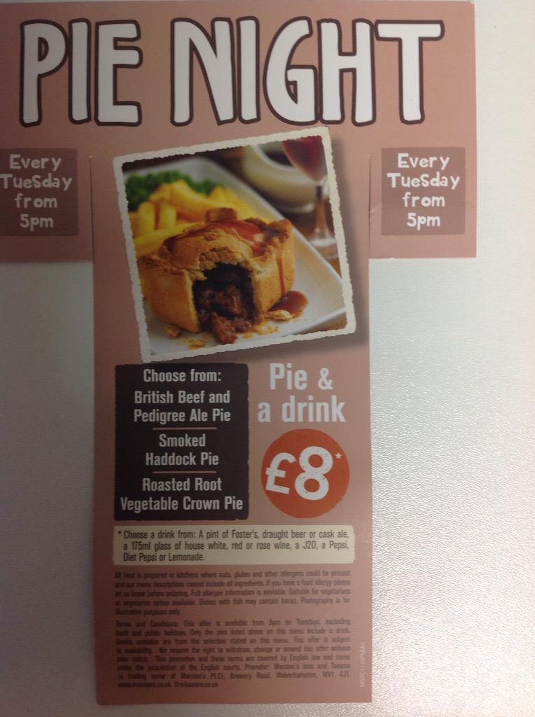 #pieday #gloriousdayinballoch #only£8withadrink