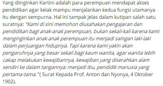 seperti Kartini bilang,wanita punya kewajiban sebagai ibu dan pendidik pertama. Jd Selamat hr kartini #pahlawanwanita