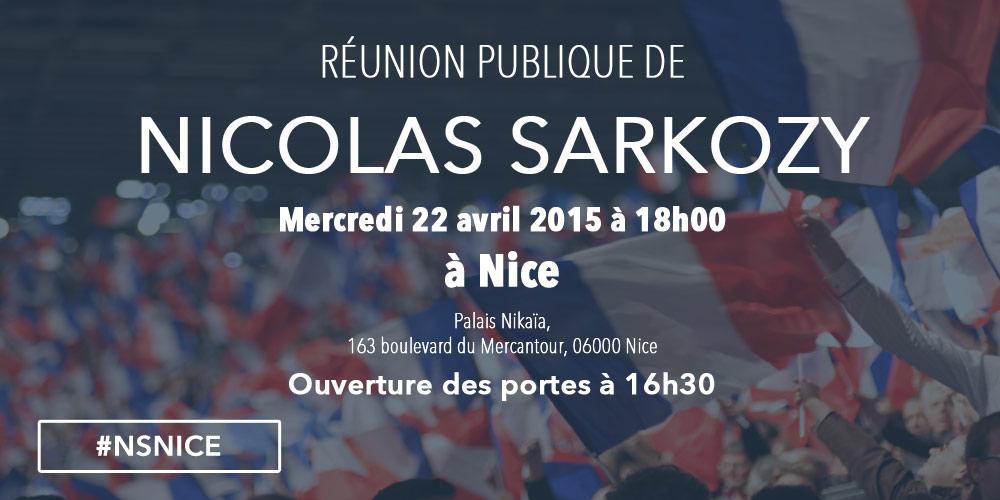 NicolasSarkozy's tweet photo. Chers amis, je vous attends nombreux demain soir à Nice. Inscrivez-vous sur http://t.co/pZnvtAV825 http://t.co/HaFs6XyJqf