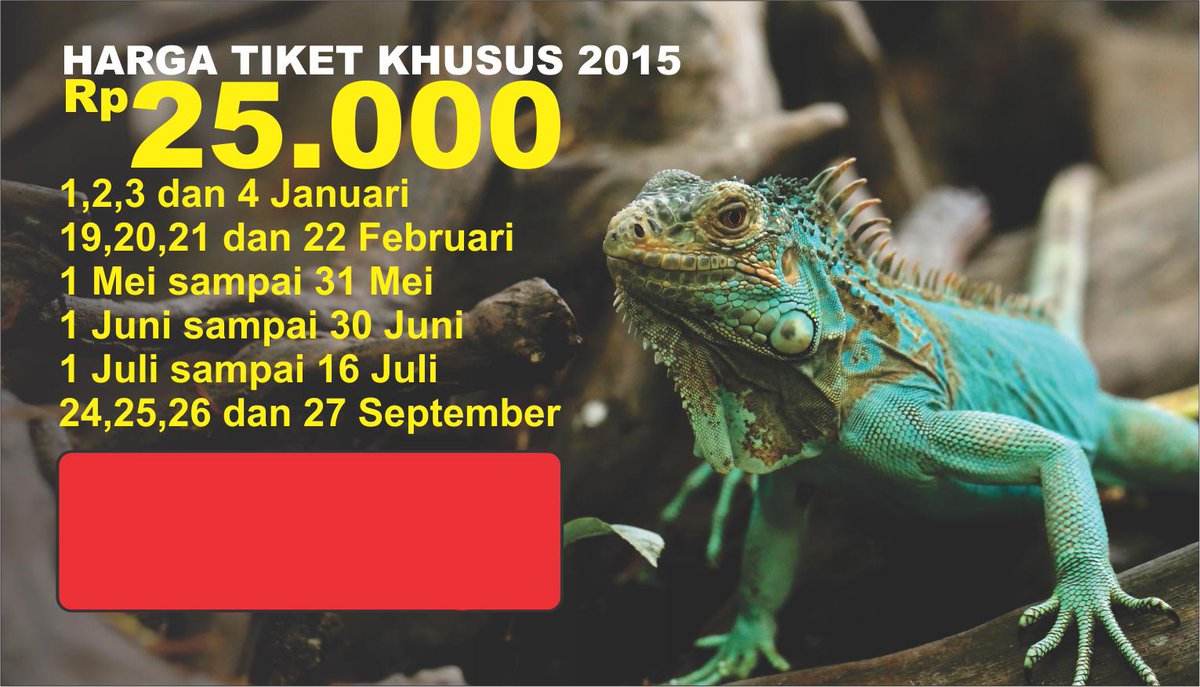gembiraloka_zoo's tweet photo. Halo! Pemberitahuan untuk bulan Mei 2015 Harga tiket masuk Gembira Loka menjadi Rp.25.000. Dibawah 3 Tahun Gratis. http://t.co/N9SnNVFUXN