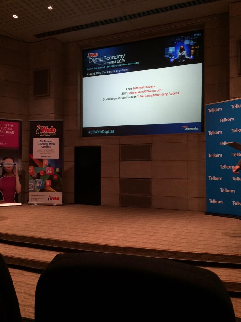 NerushkaBowan's tweet image. At the ITWeb Digital Economy Summit 2015. Great lineup of speakers! #ITWebDigital