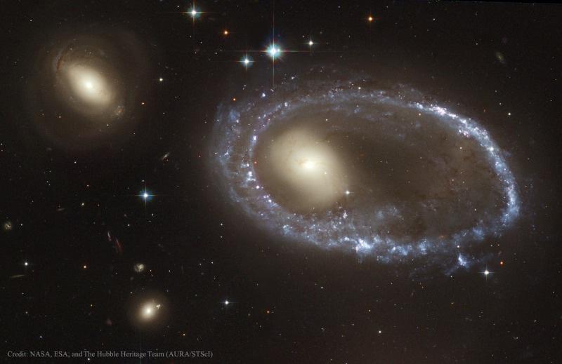 Space__pics's tweet photo. Ring Galaxy AM 0644 741 from Hubble http://t.co/3Ttd24BHcA