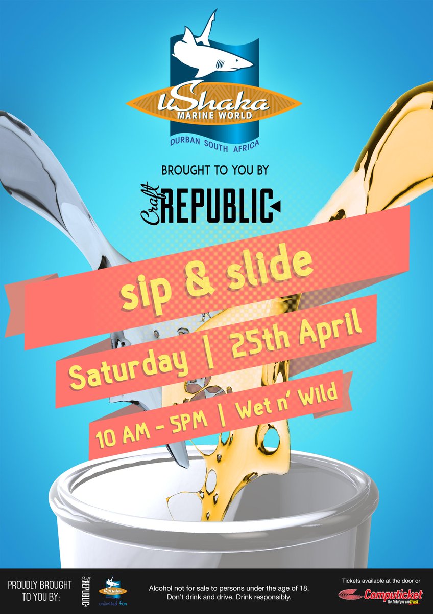 Saturday <a href="/uShakaMarine/">uShaka Marine World</a>  pOpUp bar,enjoy the waterpark &amp; a cold brew! #sip&amp;Slide #craftbeer #durban #beer #awesome