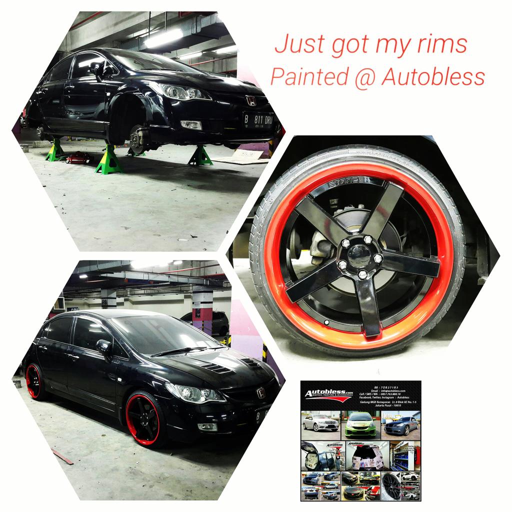 Autobless's tweet image. Cat velg boleh jadi alternatif sebelum ganti velg. Ganti ganti warna sesuai selera #rimpainting #autobless #catvelg