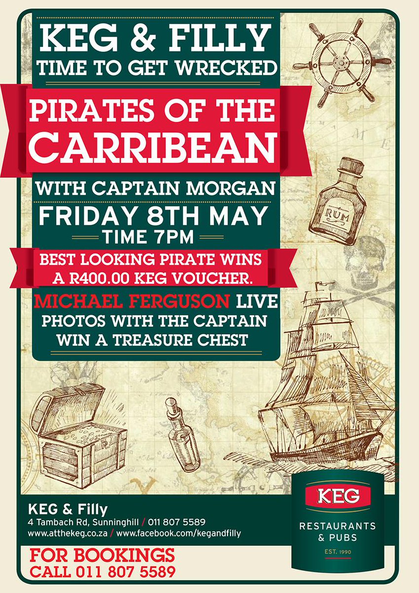 The Time Is Near. Friday 8th May To Be Exact. Get Your Pirate Gear On And Drink Until The Rum Is Gone.