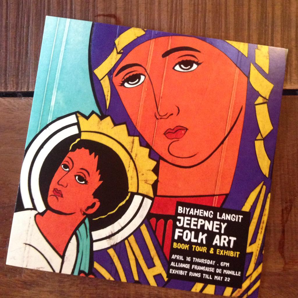 5Ports's tweet photo. Biyaheng Langit jeepney folk art exhibit this Thursday, 6pm, at Alliance Français! Kita kits! http://t.co/0V1TjUn2TQ