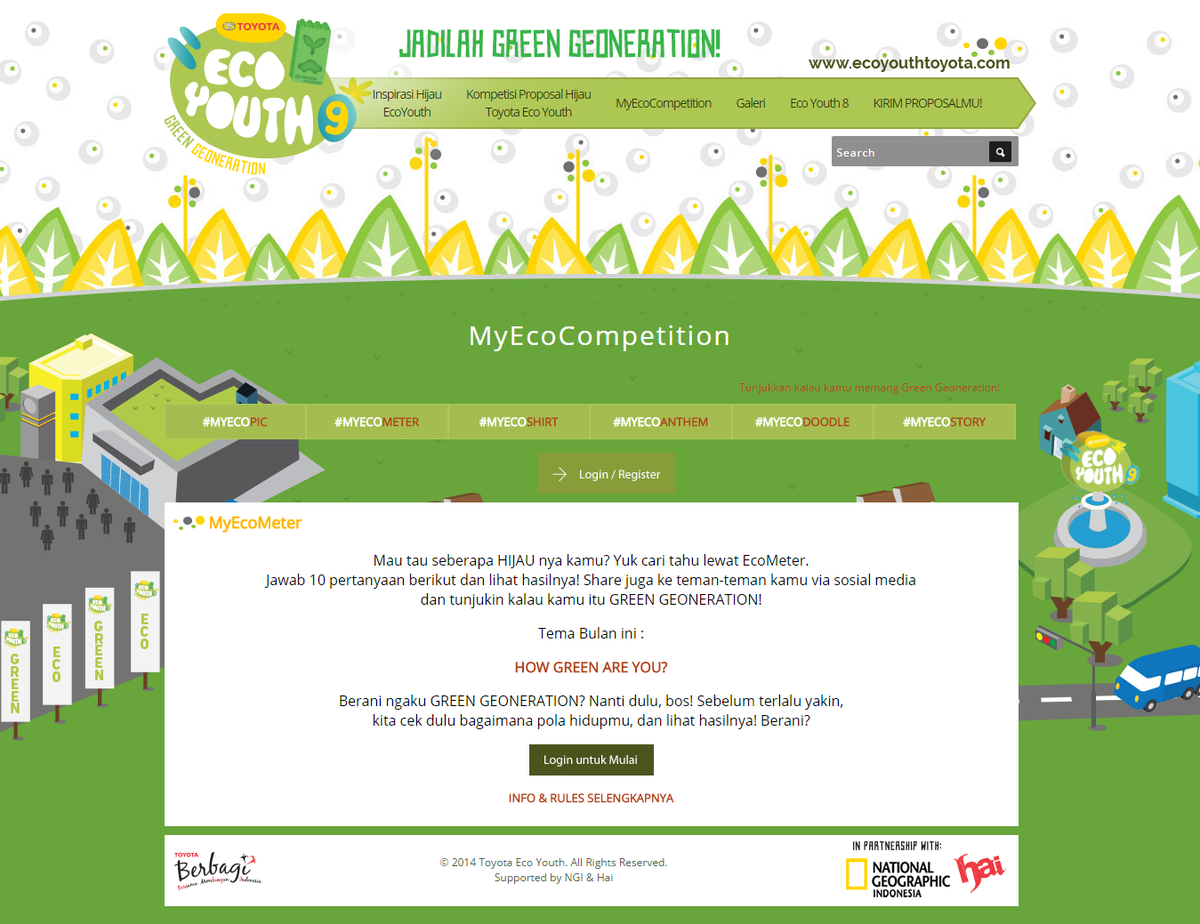 NGIndonesia's tweet photo. Sudahkah memadamkan listrik jika tidak digunakan? Ayo cek di
#MyEcoMeter http://t.co/Xaaulm18Ww #ToyotaEcoYouth http://t.co/Aw53VjWkmW