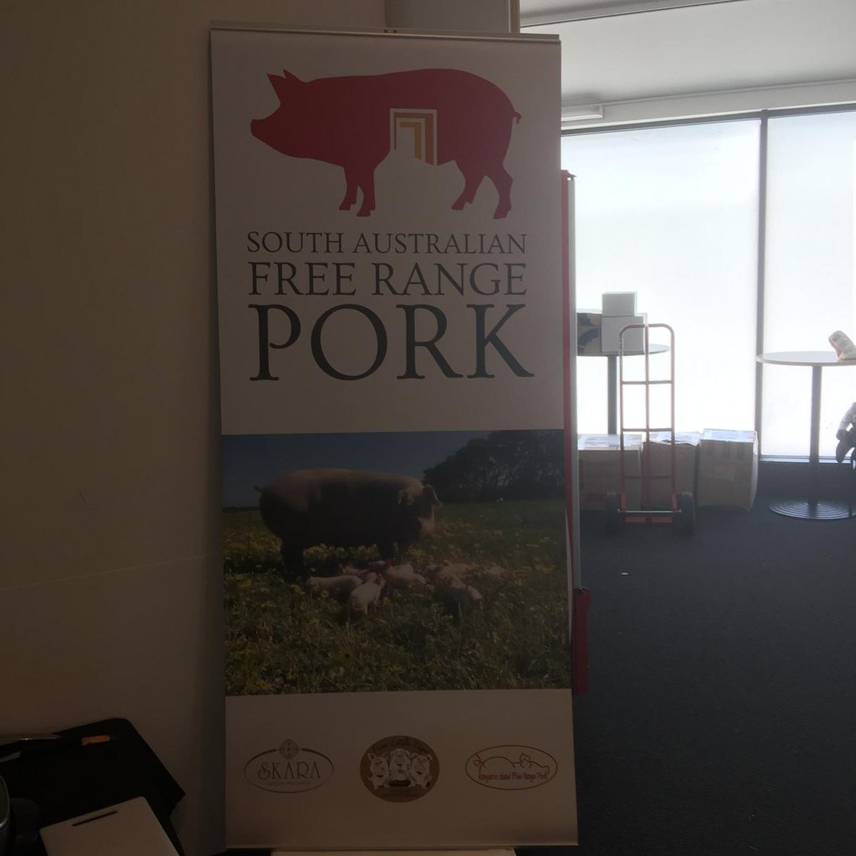 Think food , food South Australia # @launch of our new product lines fresh free range pork.