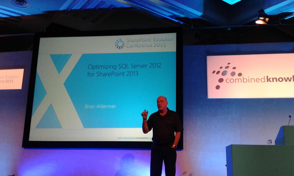 retracement's tweet image. #SharePoint guy about to talk about #SQL this is surely going to end in tears :) #EvoConf