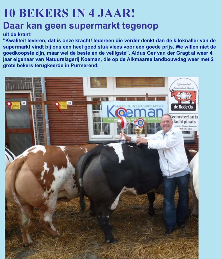 10 bekers in 4 jaar. Daar kan geen supermarkt tegenop. natuurslagerijkoeman.nl #biologisch #kwaliteit
