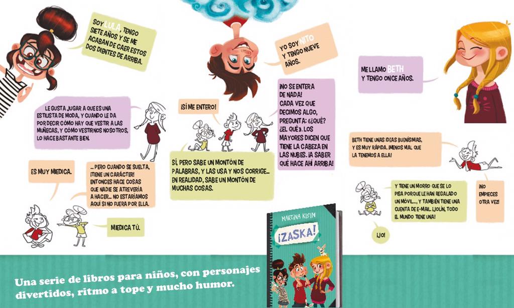 martinakleinpro's tweet photo. Muchos dibus y una súper trama! Mis 3 protas están locos por contaros de qué va todo esto! #ZaskaFan #Zaska http://t.co/avM0bH8tAp