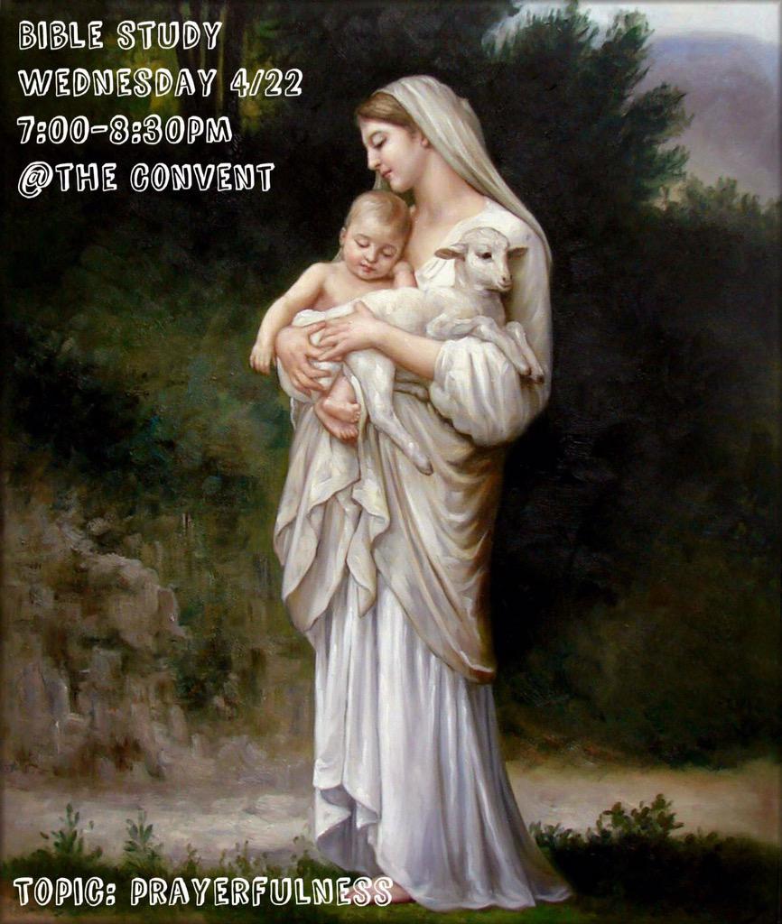 StAgnesYAMs's tweet photo. Join us for Bible study this Wednesday (4/22) at 7:00pm. http://t.co/eLqDnneWhI