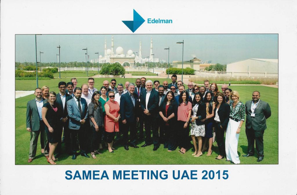MEAComS's tweet photo. #MEAComS attended @EdelmanAPACMEA SAMEA meeting UAE 2015. Great team ... positive vibes. #edelman,#Dubai http://t.co/GdiYaGt5qb
