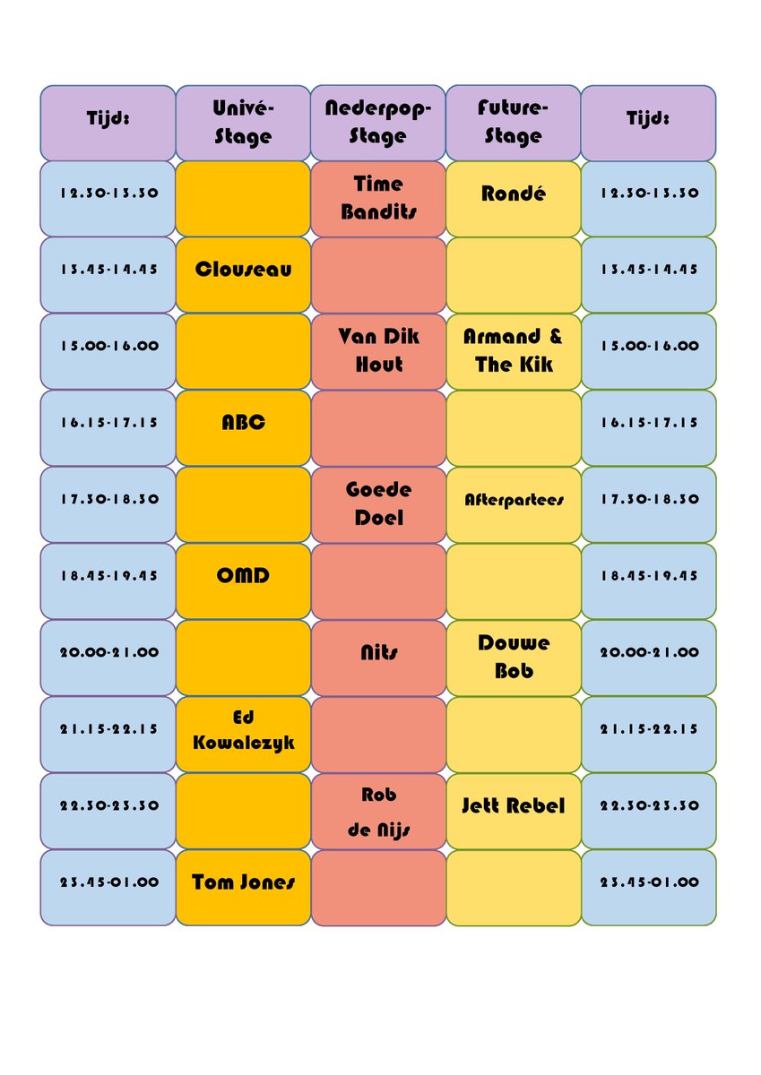 hellofestivalNL's tweet photo. Timetable van Retropop 2015 is bekend!!! Zie hier: http://t.co/mqEbMVpHld
