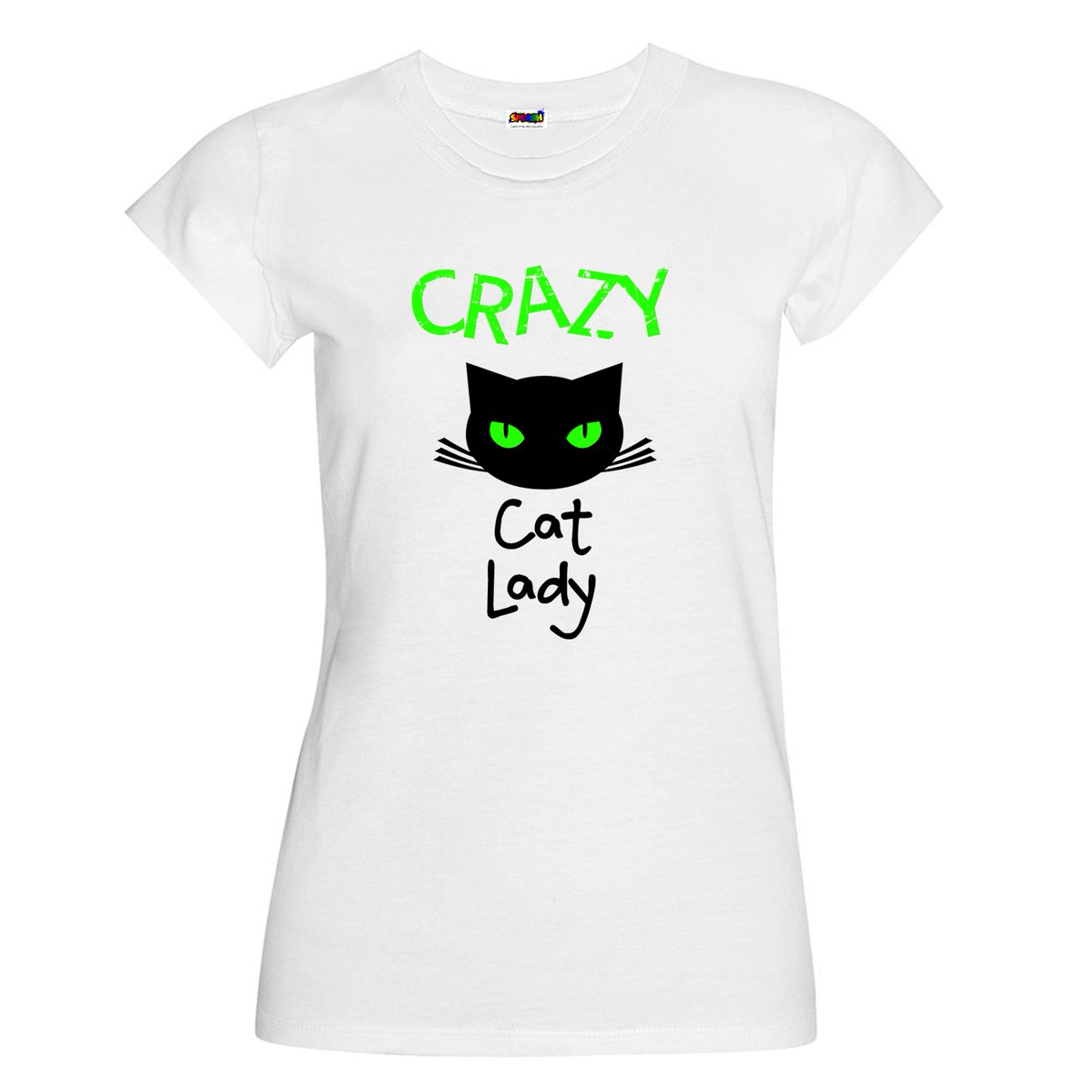 SplashPrintz's tweet image. Fun crazy cat lady ladies t-shirt. 42 Market Row, Great Yarmouth NR30 1PB