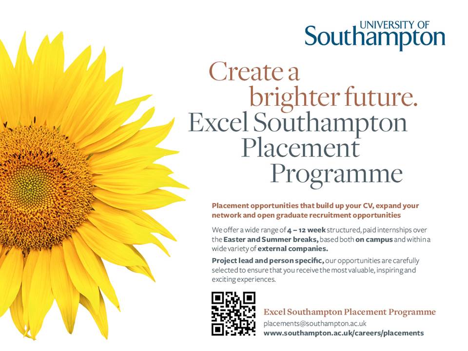 Deadline approaching for #ExcelSouthampton #internships on Sunday! Don't miss out. tinyurl.com/jvw5xj4 #MoreInMay