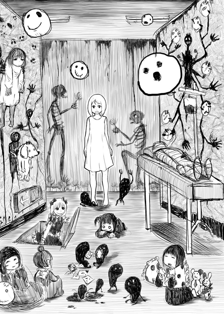 たまには病んでる風な暗い絵でも 