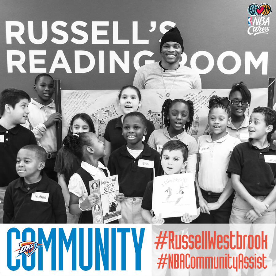 okcthunder's tweet photo. #RussellWestbrook is one of 10 finalists for the 2014-15 #NBACommunityAssist Award. RT = vote! http://t.co/IgYfPvyTUq