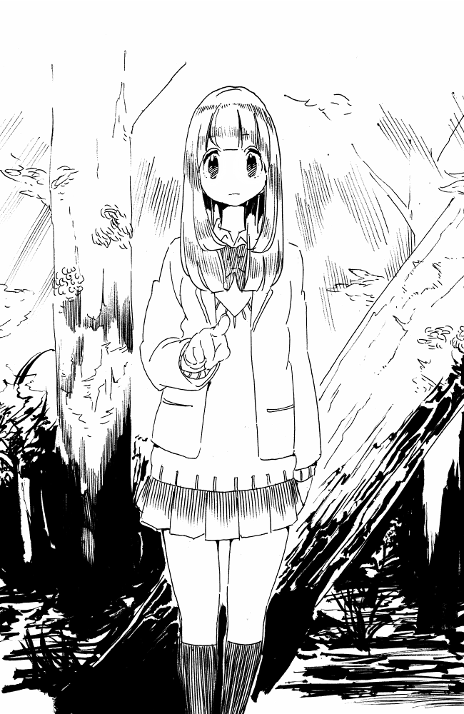 木と女の子 
