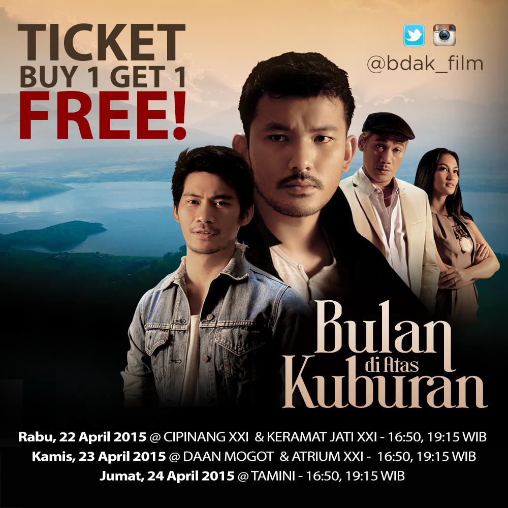 BDAK_Film's tweet photo. #BDAKers kita ada program Buy 1 Get 1 FREE tiket untuk nonton film BULAN DI ATAS KUBURAN lihat keterangan tempat ya. http://t.co/iXoBqIOw5v