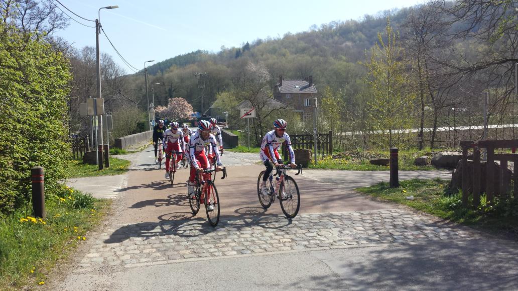 katushacycling's tweet photo. Team Katusha @katushacycling riders start one of the last climbs during #training #LaFleche #LaFlecheWallonne http://t.co/5VVvb4ehtZ