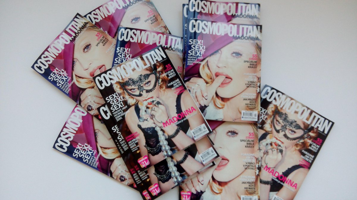 SabCosmo's tweet photo. Právě vychází! #Cosmopolitan #CzechRepublic #Mayissue #Madonna #Cover #EllenvonUnwerth #RebelHeartTour http://t.co/kUPg8Ns37P