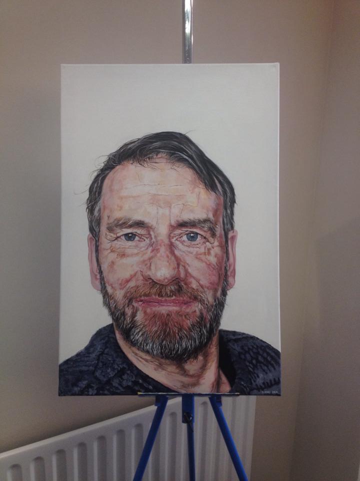 SALLYDYER's tweet photo. recently completed and collected portrait commission ! Loved doing his beard #beard #portrait #acrylic #painting http://t.co/7P4rQmHhQc
