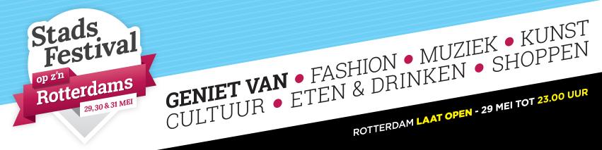Doe het OP Z'N ROTTERDAMS!!! Stadsfestival 29/30/31Mei Meer info: rotterdamlaatopen.nl of de app Rotterdam Live