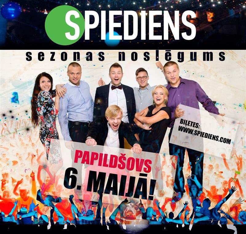 SPIEDIENS's tweet image. Padalies Tu, padalīsimies arī mēs! Spied podziņu "retvīt", iegūstot iespēju laimēt 4(!!!) ielūgumus uz noslēguma šovu