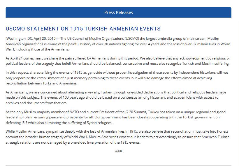 ma_ozdemir's tweet photo. 'Don't say #genocide' - #US #Muslim body on 1915 events #lethistorydecide #Turkey #Armenia #USCMO #JustMemory http://t.co/831rQi1fX4
