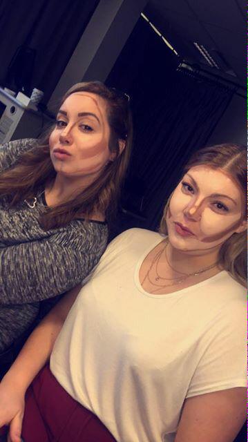 JumpCutTheatre's tweet photo. Experimenting with contouring today in rehearsals! #JumpCut #KimK #perfection #makeup http://t.co/b2xmzhVVDc