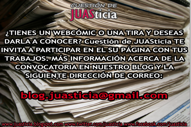 JUASticia's tweet photo. ¡Buscamos dibujantes! + info en nuestra página http://t.co/pqncQ9uDVN
#ComicFan #Comic #Webcomic #Humor http://t.co/FazQenEfwa