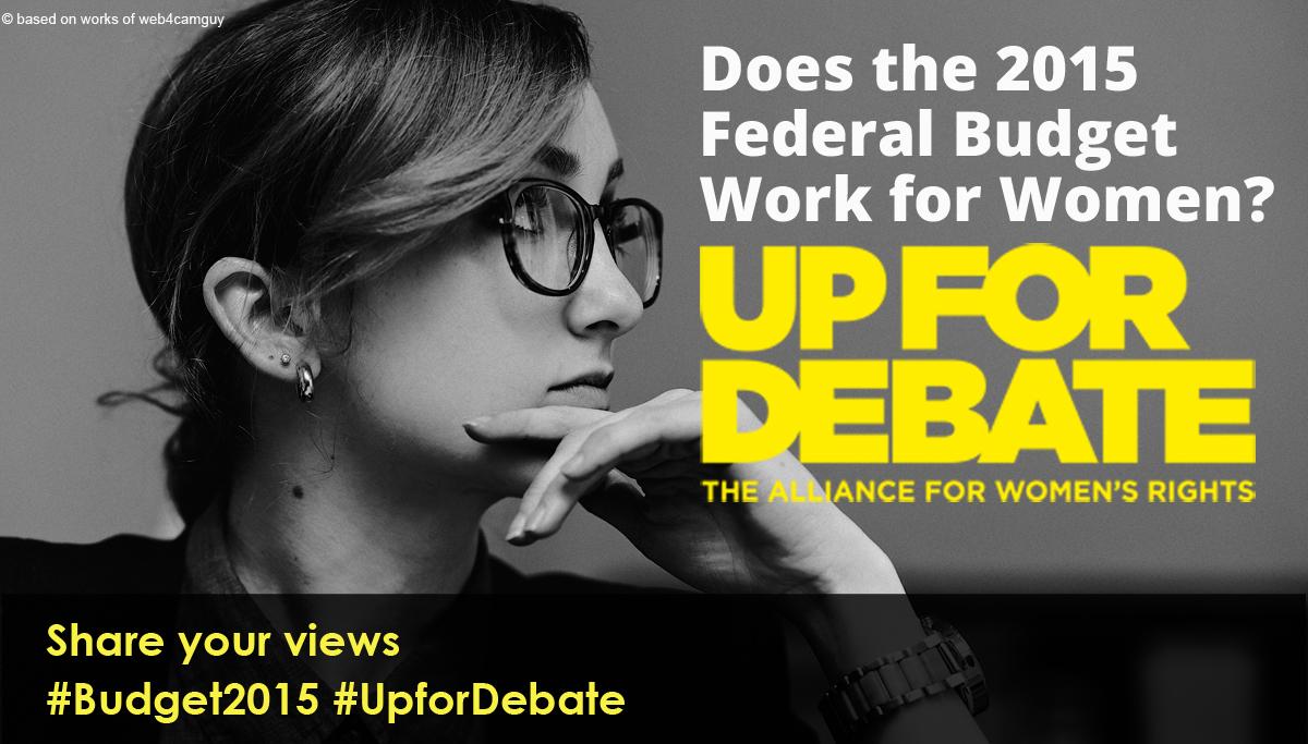 psac_afpc's tweet photo. RT @UpforDebate2015: We'll be tracking &amp; sharing analysis of #budget2015 &amp; impact on women. Share using #upfordebate http://t.co/nacSUjVuOp